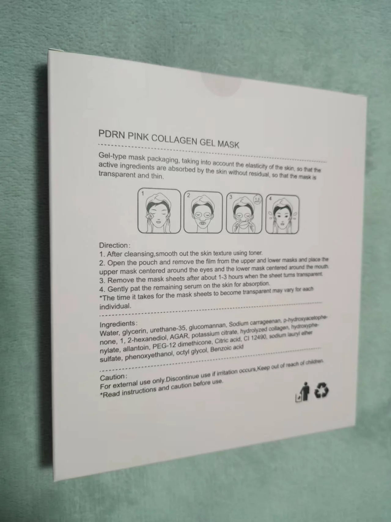 Pink Collagen Jelly Gel Mask , Overnight Face Mask for Glass Glow Skin Care ,Moisturizing Collagen Face Mask, Korean Skincare, 4Ea