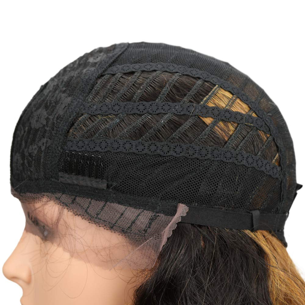 Lace Front Wigs Ombre Blonde 28'' Long Small Curly Wavy Synthetic Wigs for Black Women 130% Density Wigs(Ttpn4/270A/24F)