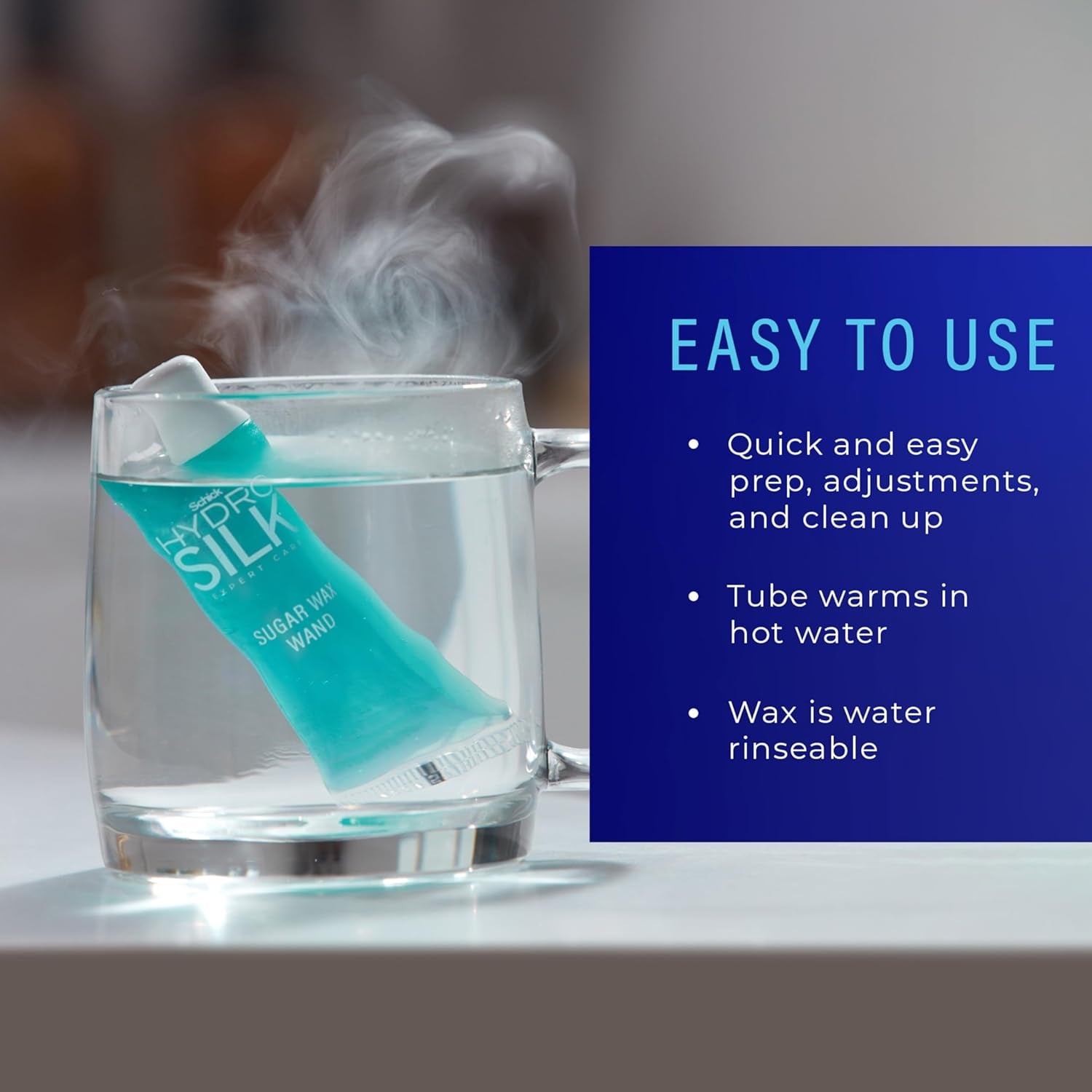 Hydro Silk Sugar Wax Wand | Eyebrow Wax Pen, Face & Lip Waxing, Facial Hair Removal Depilatory, 0.7Oz