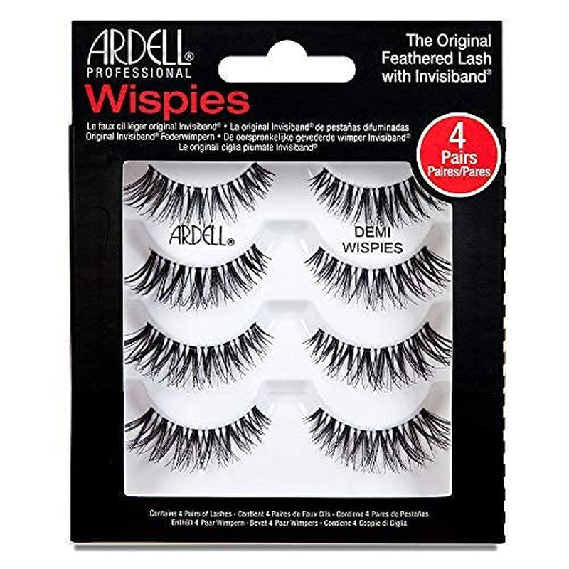 Demi Wispies False Eyelashes, Black - Full Volume Demi Wispies, Reusable Strip Lashes for Eye Makeup Enhancement, 1 Pack