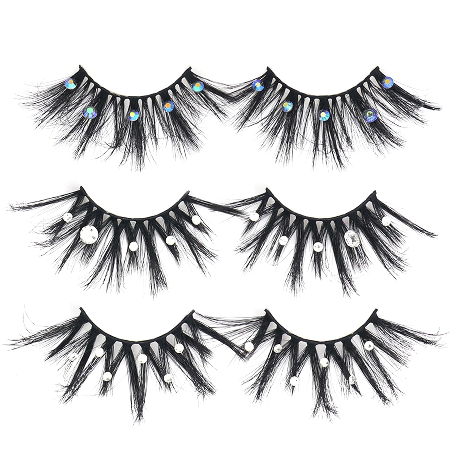 'S Dazzle & Sparkle - Color Lash,Dramatic Lashes. Glitter Lashes.. Eyelashes for All Partys, Halloween and Xmas, New Year (DSMX09)