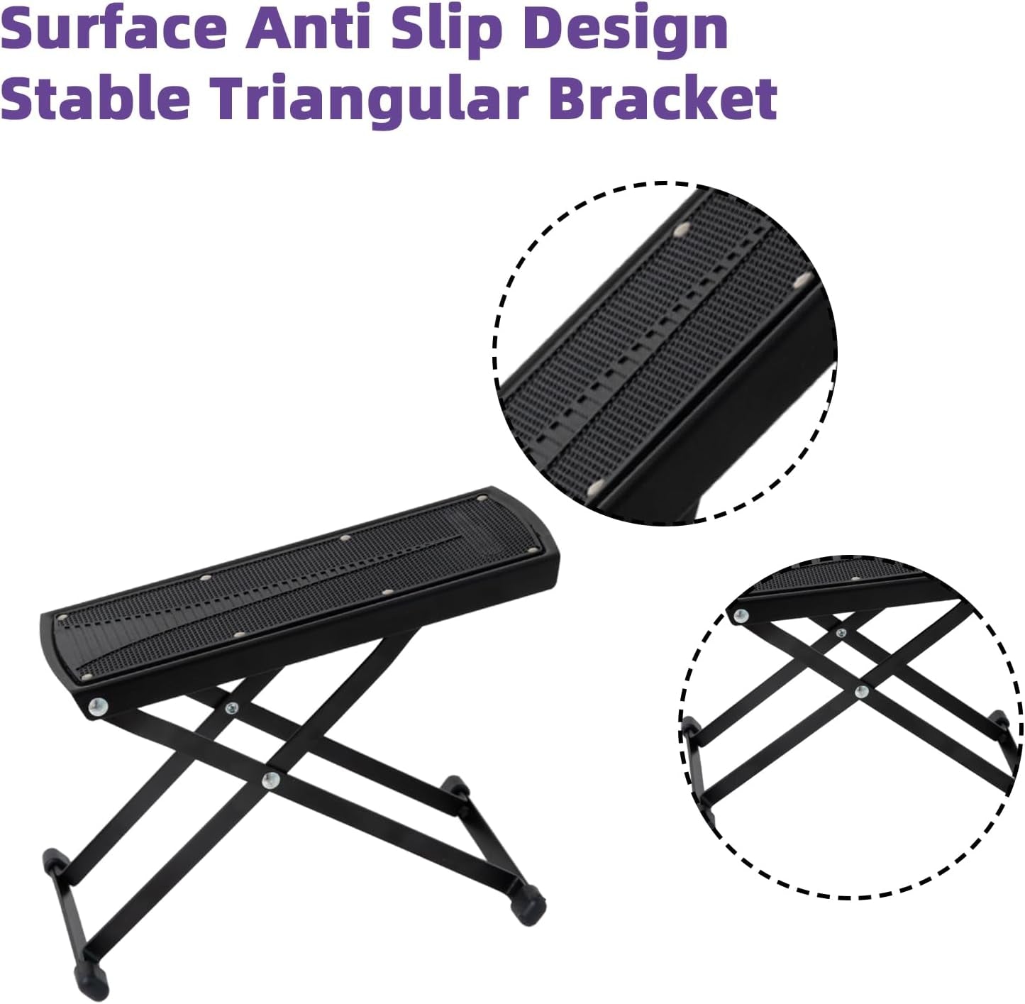 Pedicure Supplies Foot Rest 6 Heights Adjustable Sturdy Manicure Foot Rest for Foot Spa Salon and Pedicure at Home.