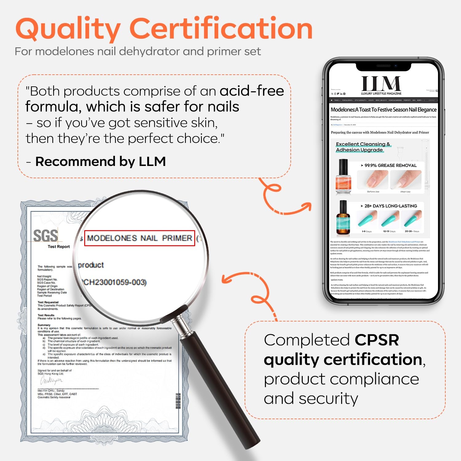 30 Ml Nail Dehydrator and Primer, Acid Free Natural Prep Dehydrate & Bond Primer Kit, Hema-Free Acrylic Nail Supplies Top Coat