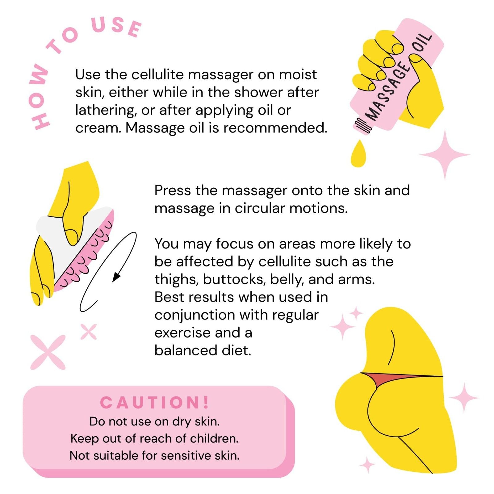 Hand-Held Body Brush Cellulite Reduction